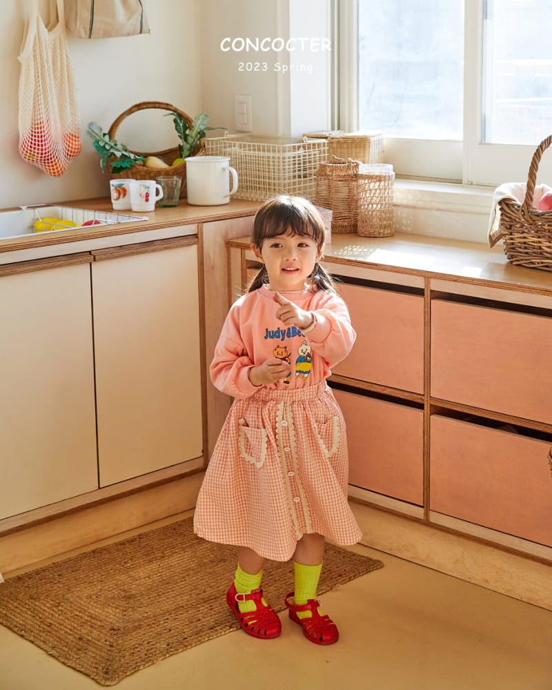 Concocter - Korean Children Fashion - #childofig - Lace Pong Dang Honey Chess Skirt - 8