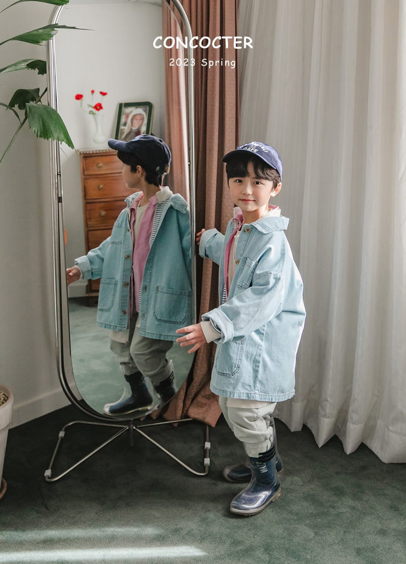 Concocter - Korean Children Fashion - #childrensboutique - Shabre Pocket Dneim Jacket - 11