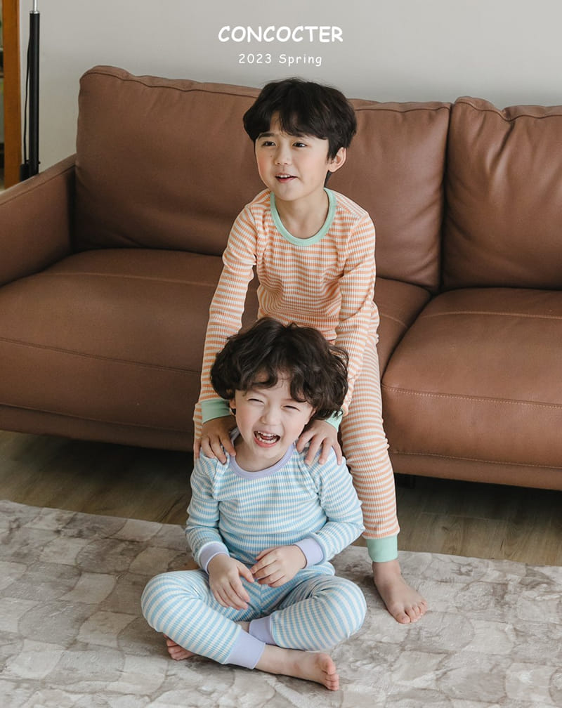 Concocter - Korean Children Fashion - #childrensboutique - Smile Stripes Rib Easywear - 8
