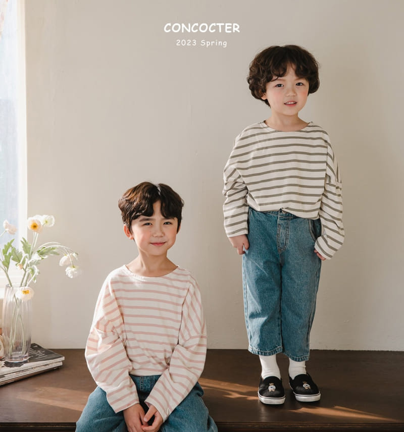 Concocter - Korean Children Fashion - #childrensboutique - See Pretty Stripes Tee - 4