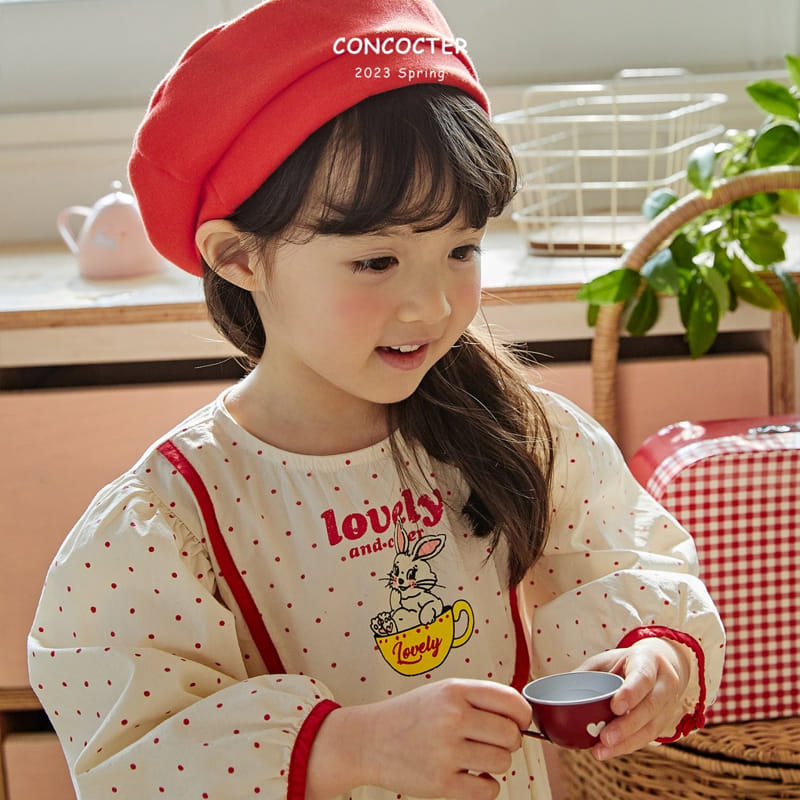 Concocter - Korean Children Fashion - #designkidswear - Lovely Barnie Dot One-piece - 9