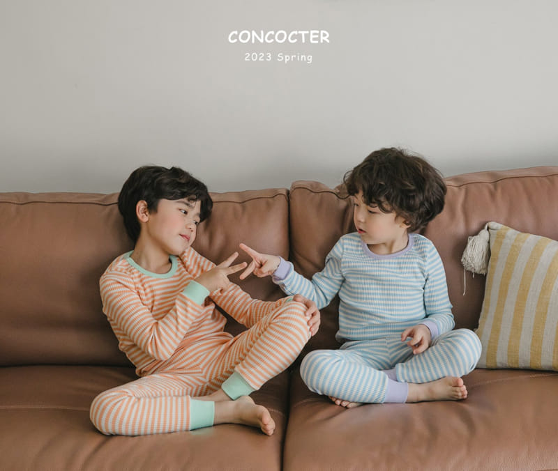 Concocter - Korean Children Fashion - #discoveringself - Smile Stripes Rib Easywear - 10