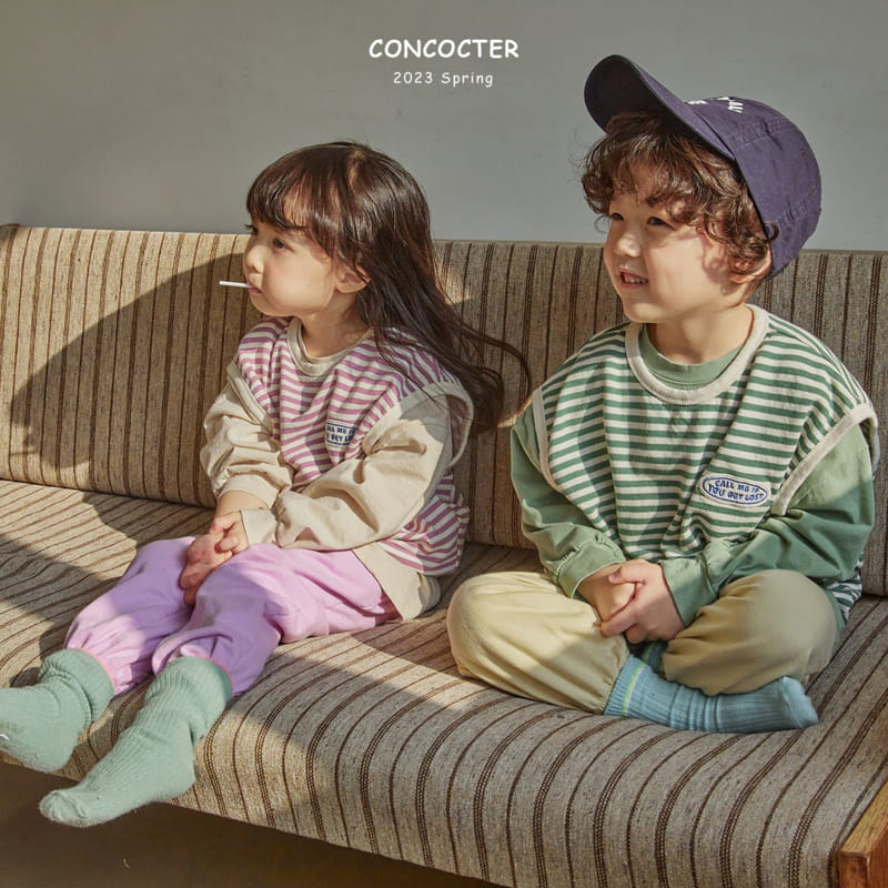 Concocter - Korean Children Fashion - #kidsshorts - Call Me Bebe Stripes Vest - 10