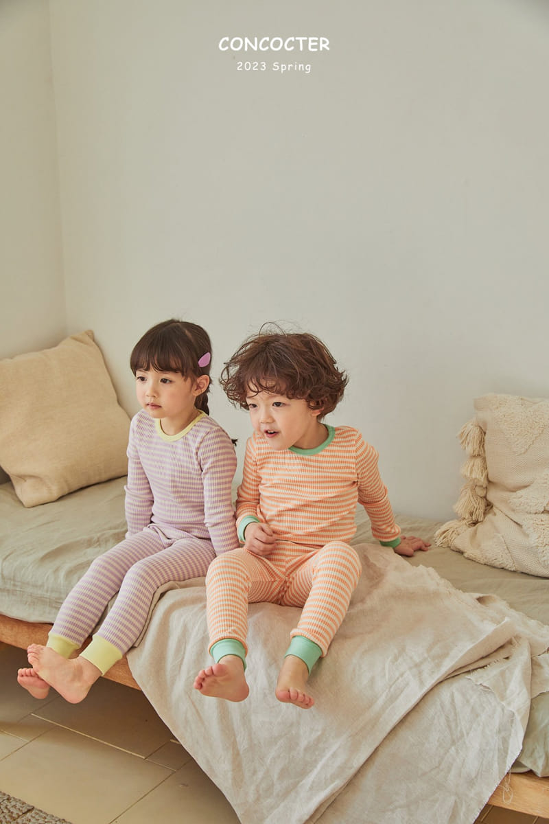 Concocter - Korean Children Fashion - #kidsshorts - Smile Stripes Rib Easywear - 12