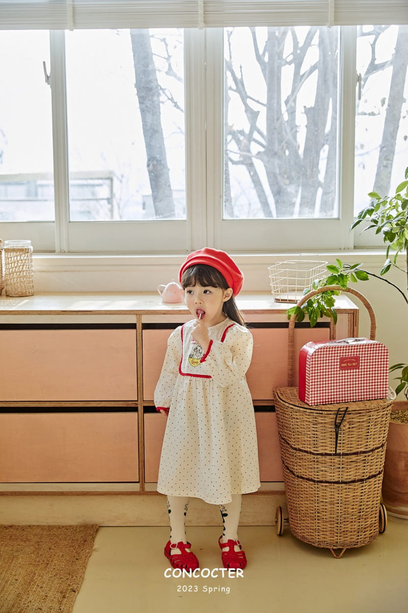 Concocter - Korean Children Fashion - #kidsshorts - Lovely Barnie Dot One-piece - 12