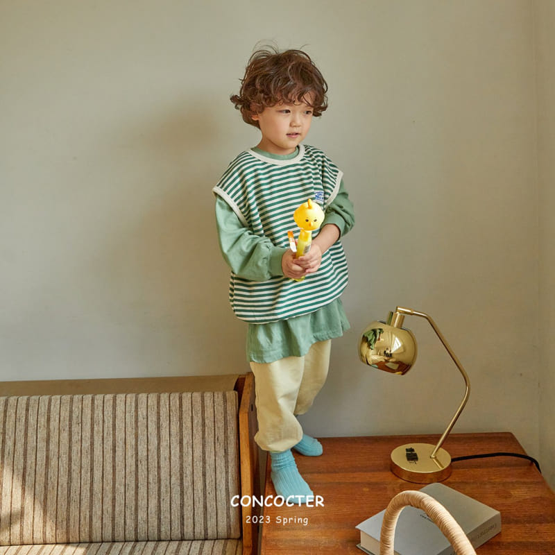 Concocter - Korean Children Fashion - #kidzfashiontrend - Call Me Bebe Stripes Vest - 12