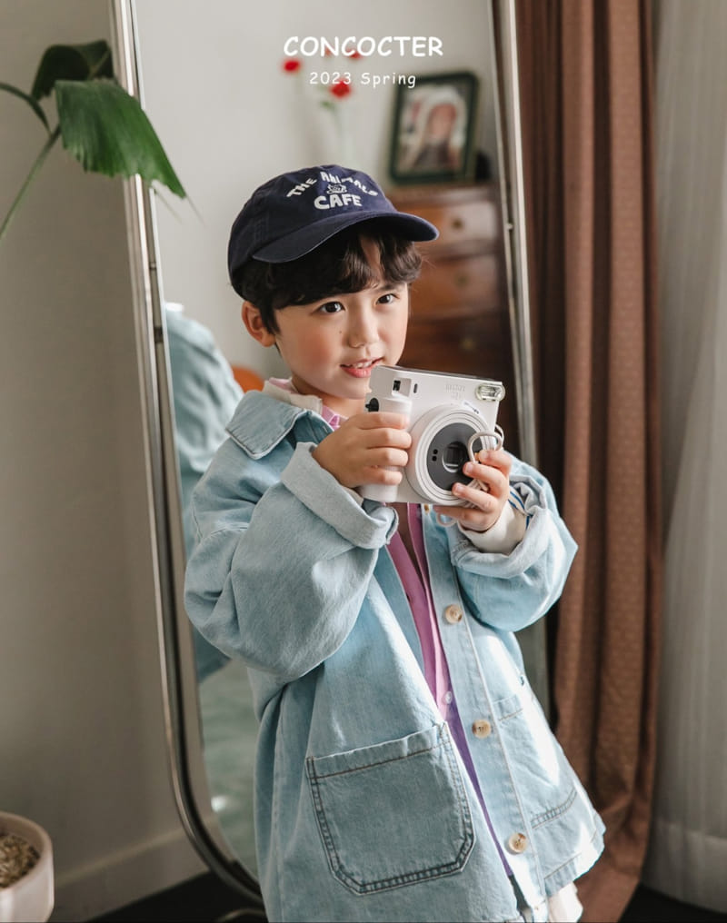 Concocter - Korean Children Fashion - #littlefashionista - Shabre Pocket Dneim Jacket - 3