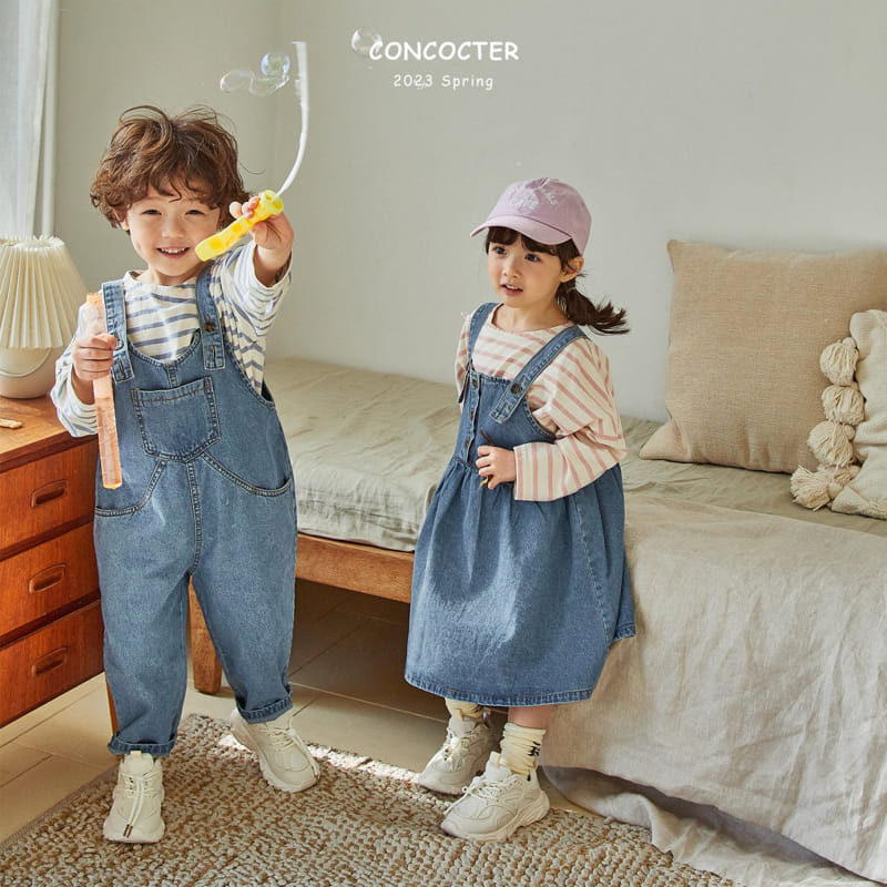 Concocter - Korean Children Fashion - #littlefashionista - Bbogle Dungarees Pants - 2