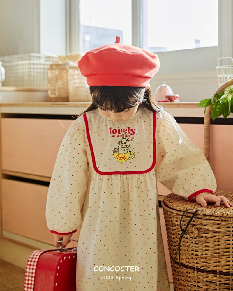 Concocter - Korean Children Fashion - #magicofchildhood - Lovely Barnie Dot One-piece - 3