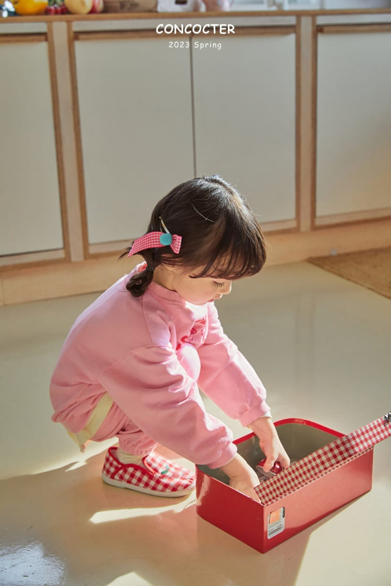 Concocter - Korean Children Fashion - #magicofchildhood - Daldal Strawberry Top Bottom Set - 12