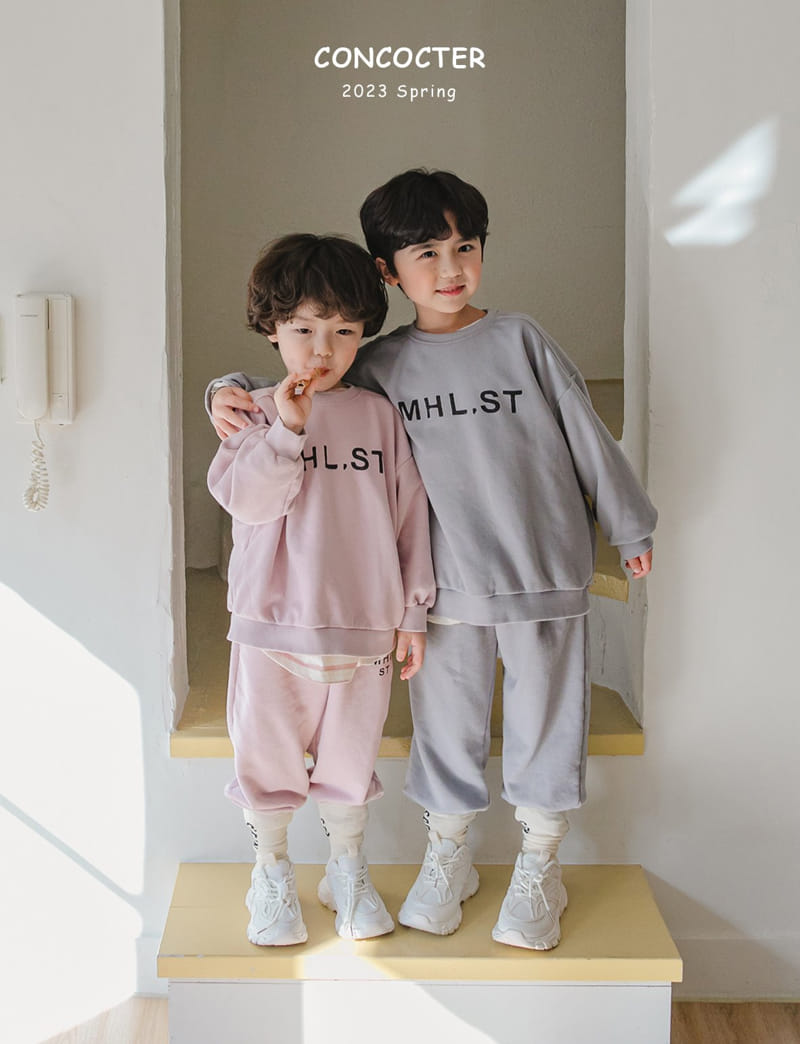 Concocter - Korean Children Fashion - #minifashionista - Mureang Swoft Top Bottom Set - 11