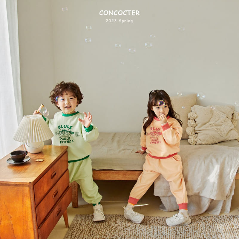 Concocter - Korean Children Fashion - #minifashionista - Ddorr Friends Top Bottom Set - 2