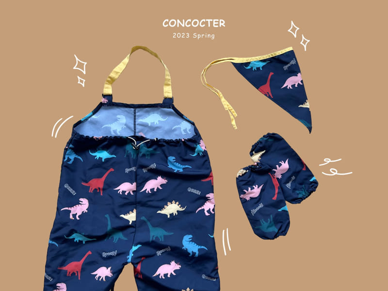 Concocter - Korean Children Fashion - #prettylittlegirls - Jue Waterproof Paly Bodysuit 3 Set - 2