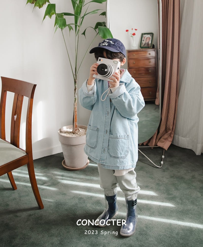 Concocter - Korean Children Fashion - #todddlerfashion - Shabre Pocket Dneim Jacket - 7