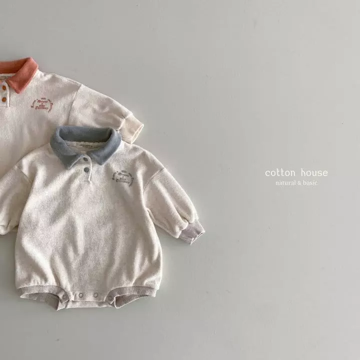 Cotton House - Korean Baby Fashion - #babyclothing - Terry Bodysuit - 4