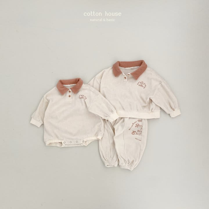 Cotton House - Korean Baby Fashion - #babyoutfit - Terry Bodysuit - 11