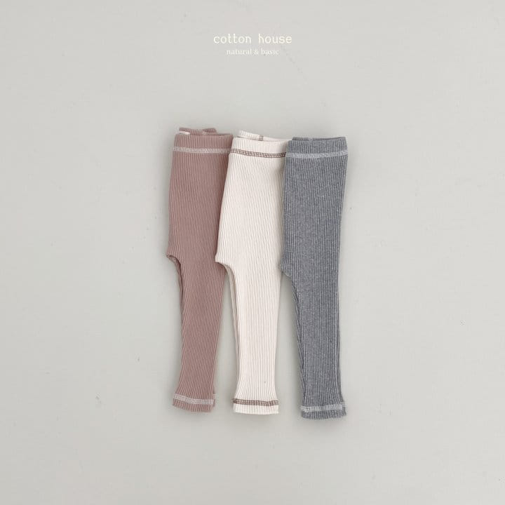 Cotton House - Korean Baby Fashion - #babyoutfit - Rib Leggings - 3