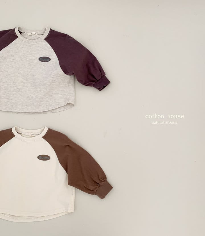 Cotton House - Korean Children Fashion - #todddlerfashion - Butter Raglan Tee