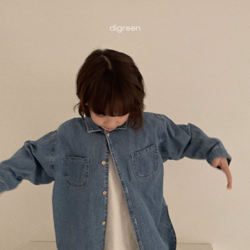 Digreen - Korean Children Fashion - #Kfashion4kids - Denim Low Shirt - 6