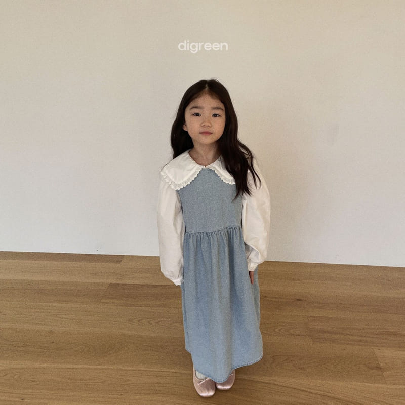 Digreen - Korean Children Fashion - #childofig - Denim One-piece - 3