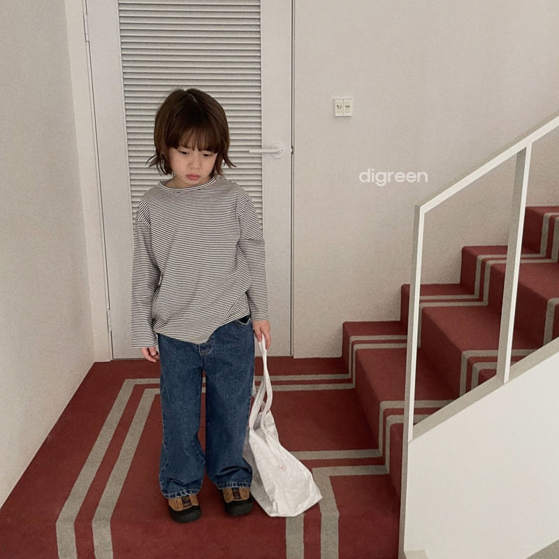 Digreen - Korean Children Fashion - #childrensboutique - Stripes Gibong Tee - 7