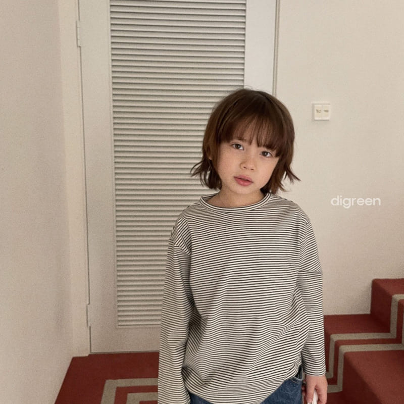 Digreen - Korean Children Fashion - #designkidswear - Stripes Gibong Tee - 8