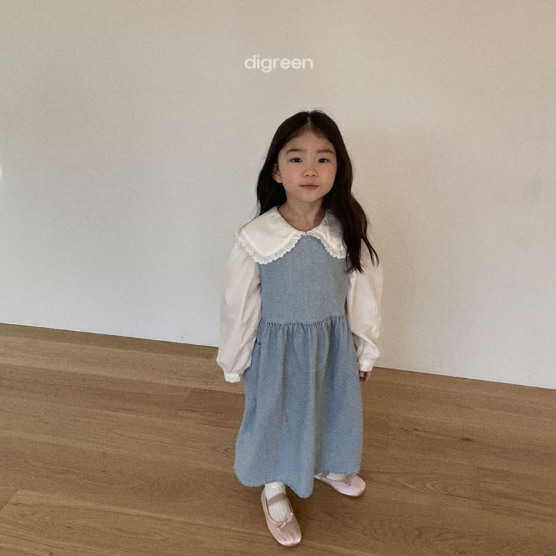 Digreen - Korean Children Fashion - #designkidswear - Denim One-piece - 5