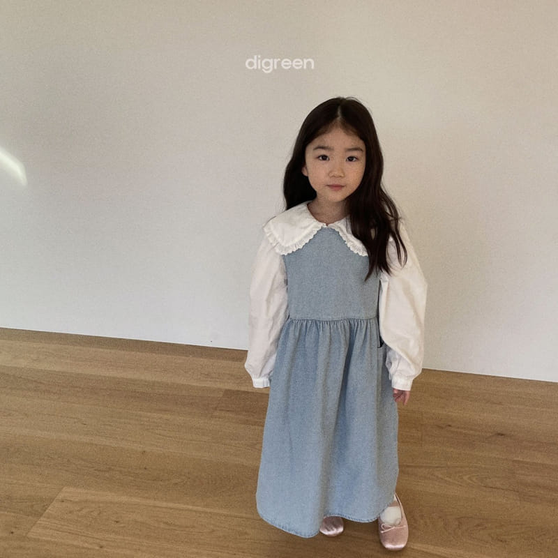 Digreen - Korean Children Fashion - #fashionkids - Denim One-piece - 7