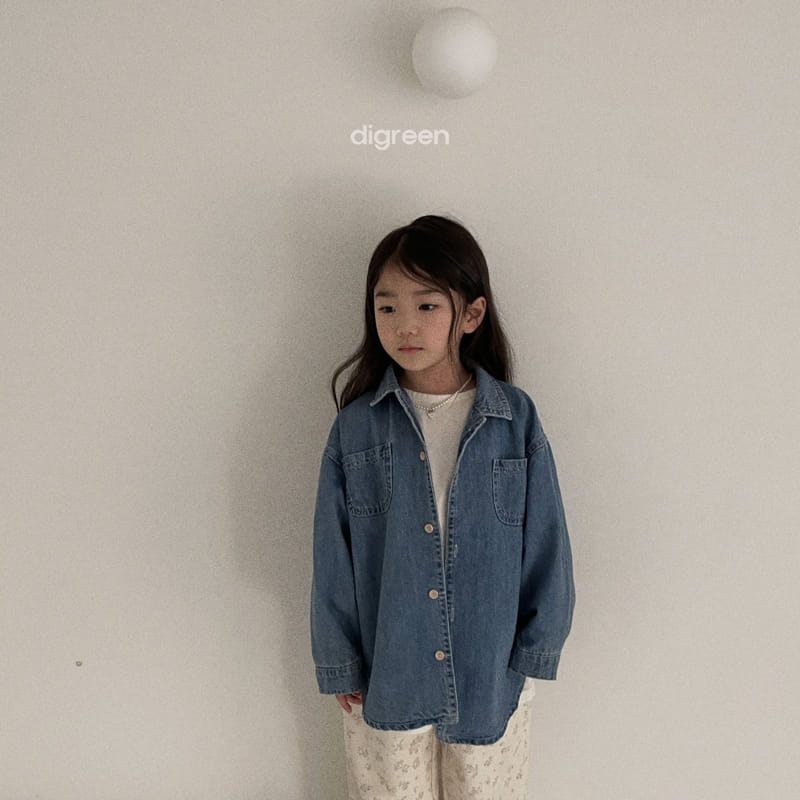 Digreen - Korean Children Fashion - #fashionkids - Denim Low Shirt - 2