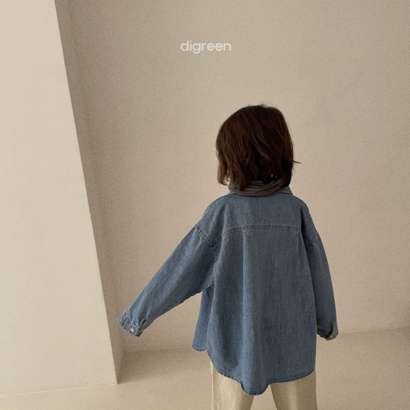 Digreen - Korean Children Fashion - #kidsshorts - Denim Low Shirt - 3