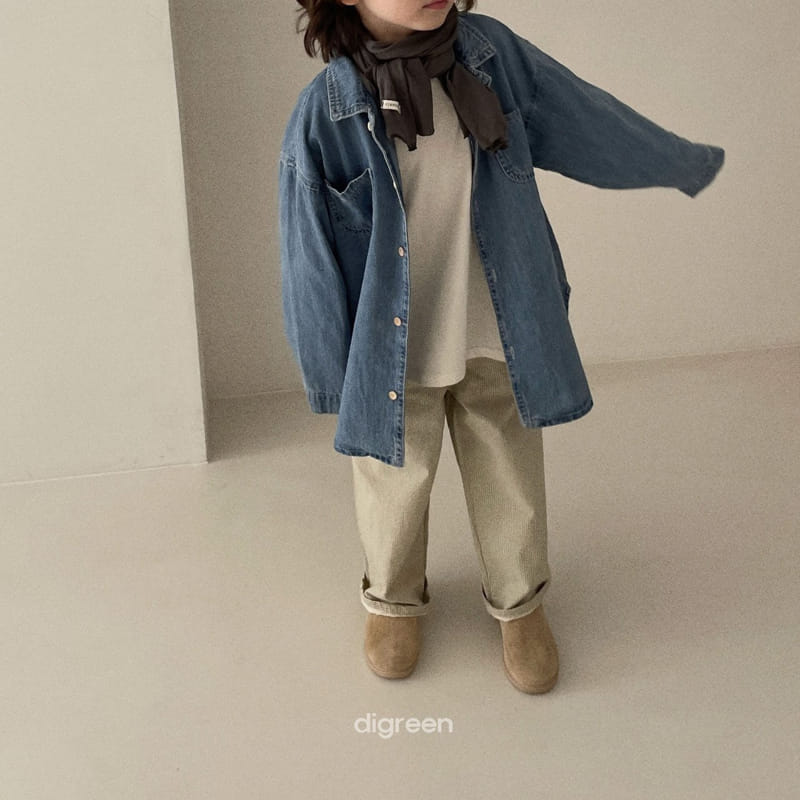 Digreen - Korean Children Fashion - #kidzfashiontrend - Denim Low Shirt - 5