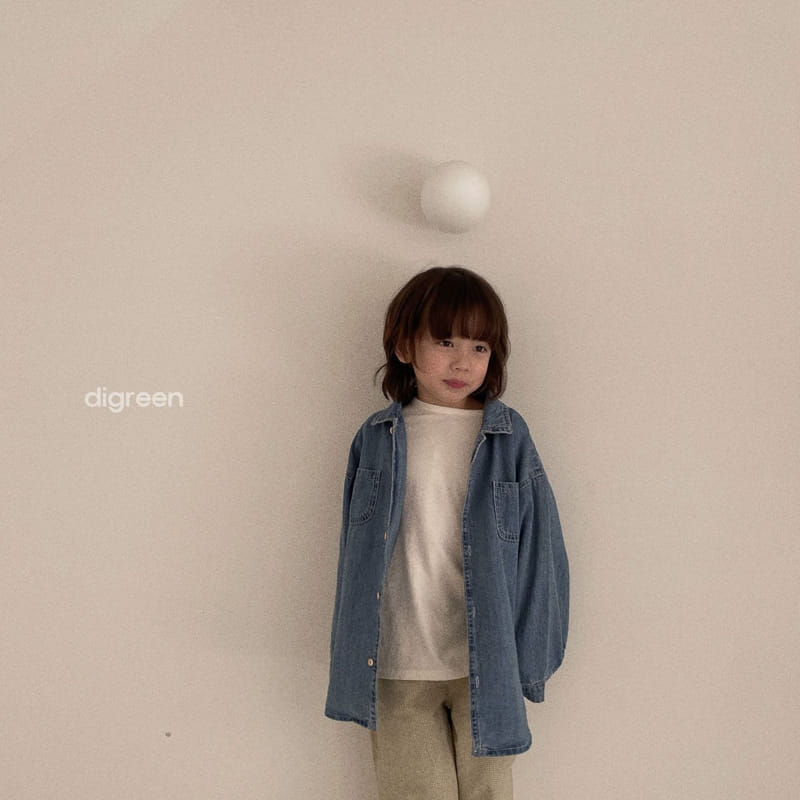 Digreen - Korean Children Fashion - #littlefashionista - Denim Low Shirt - 7