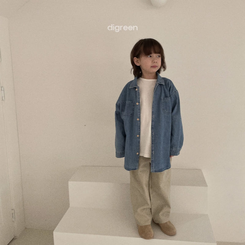 Digreen - Korean Children Fashion - #minifashionista - Denim Low Shirt - 9