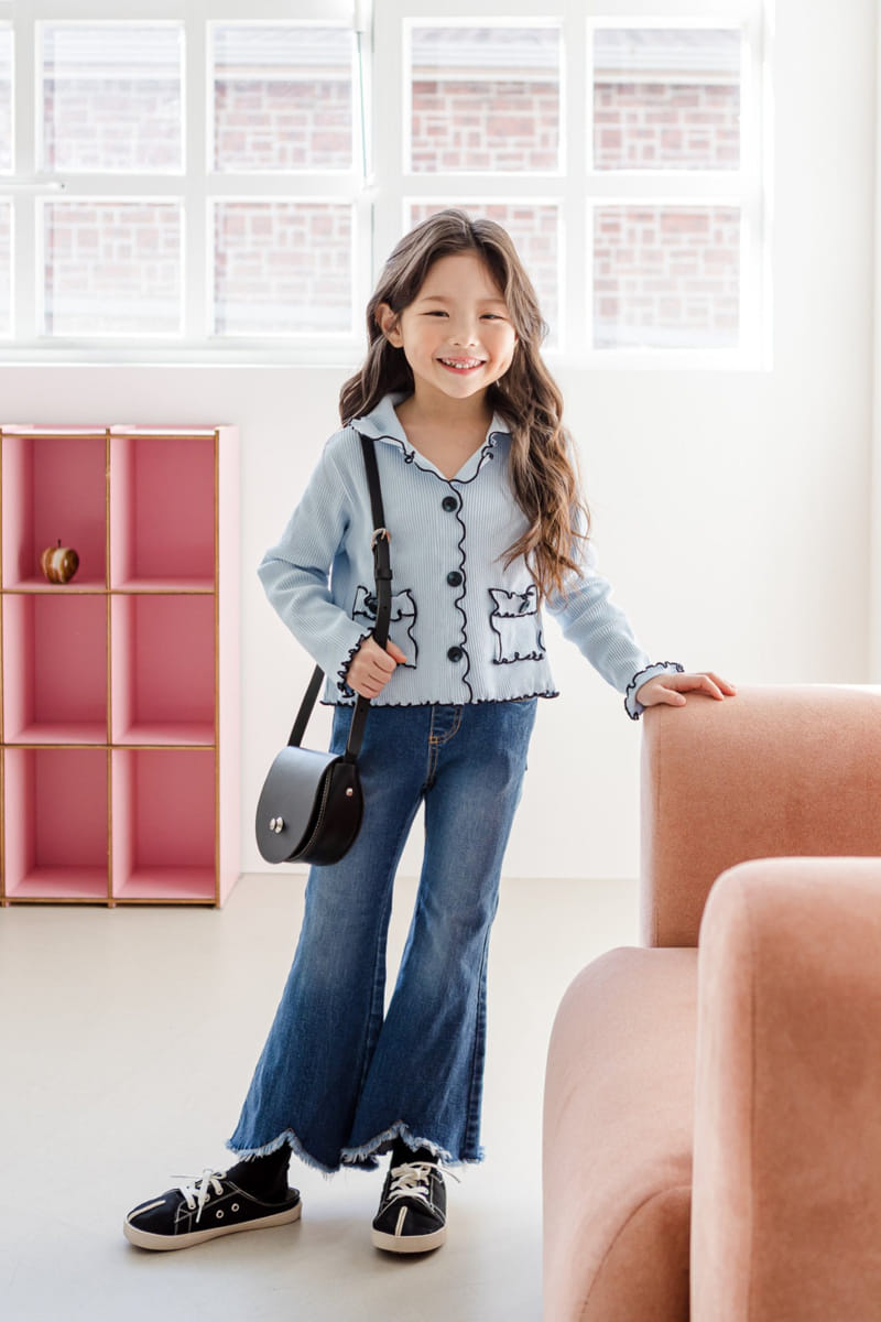 Dore Dore - Korean Children Fashion - #kidsshorts - Spring Triangle Jeans - 3