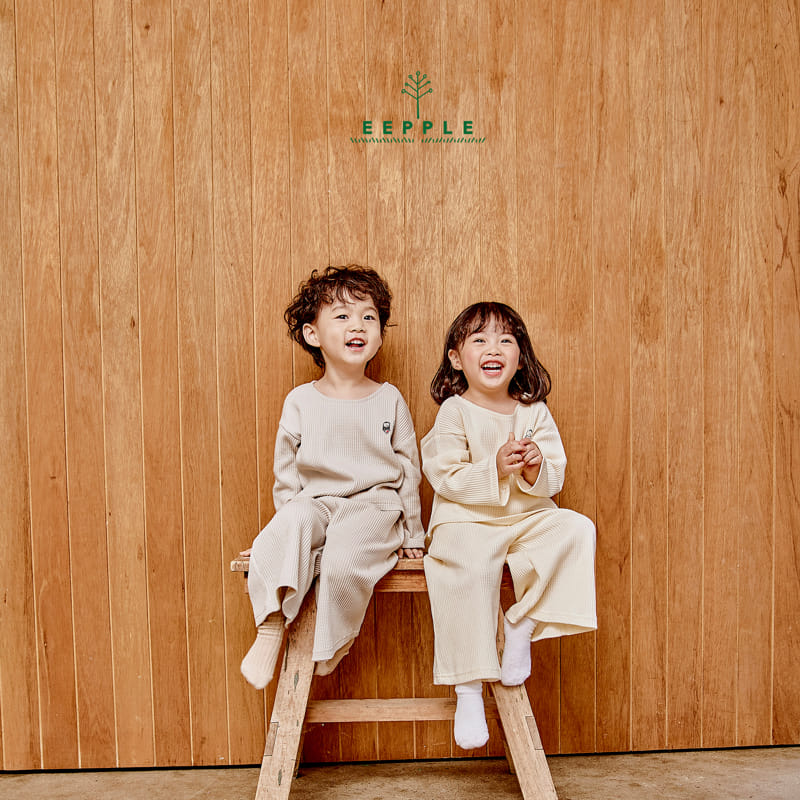 Eepple - Korean Children Fashion - #kidsshorts - Danjjack Waffle Top Bottom Set - 8