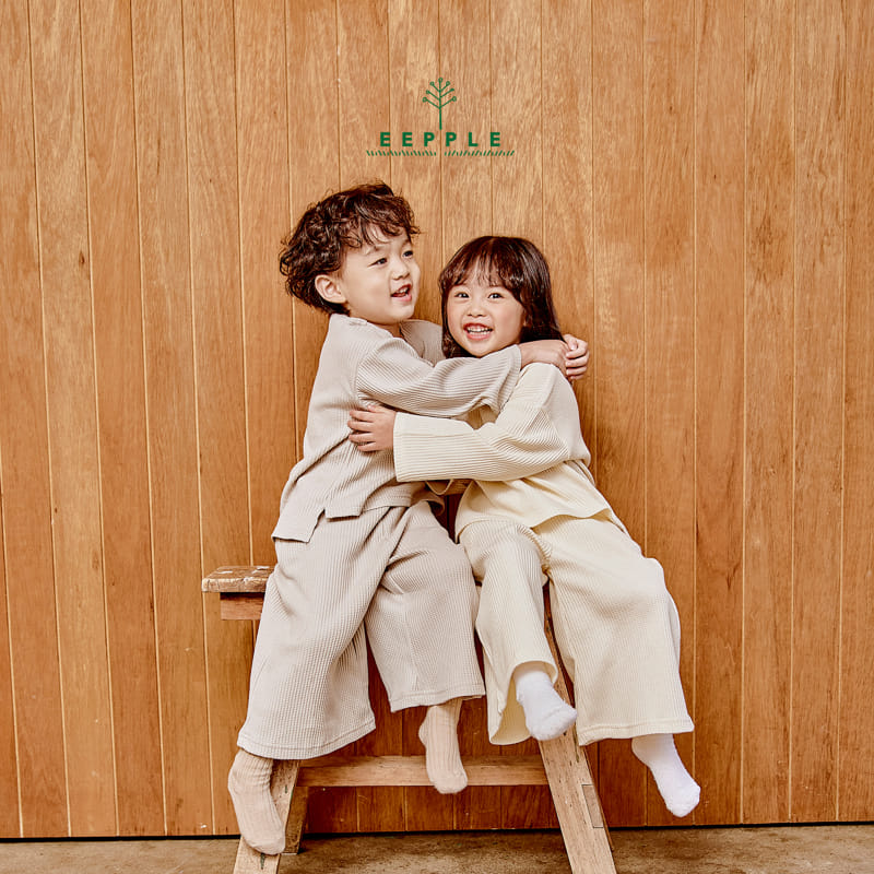 Eepple - Korean Children Fashion - #kidzfashiontrend - Danjjack Waffle Top Bottom Set - 10
