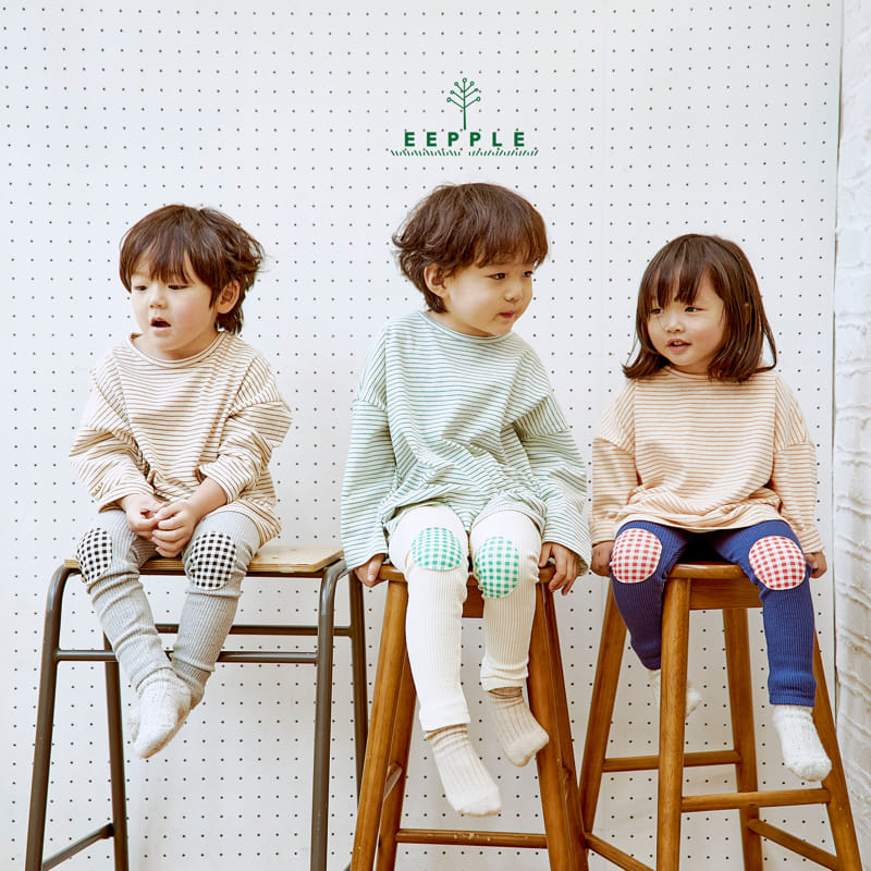 Eepple - Korean Children Fashion - #minifashionista - Check Rib Leggings - 2