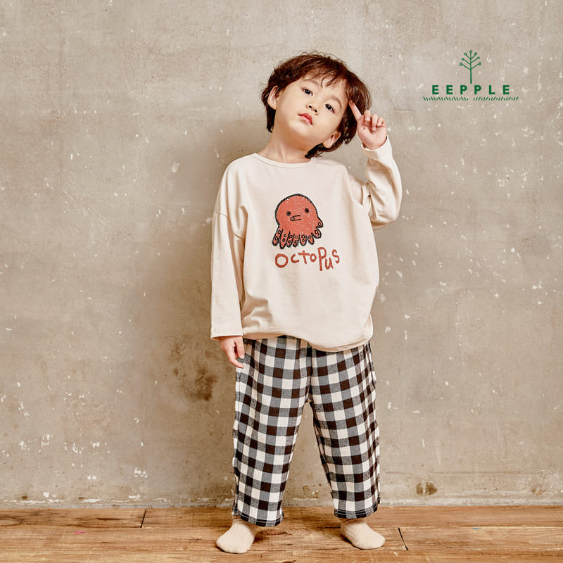 Eepple - Korean Children Fashion - #todddlerfashion - Check Wide Pants - 8