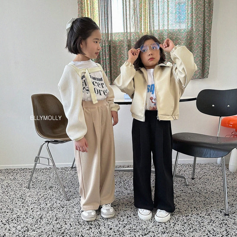 Ellymolly - Korean Children Fashion - #childofig - Eco Leather Jacket - 12