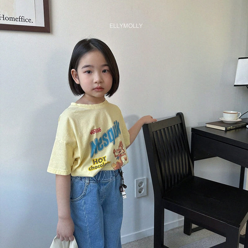Ellymolly - Korean Children Fashion - #childofig - Slit Wide Jeans - 8