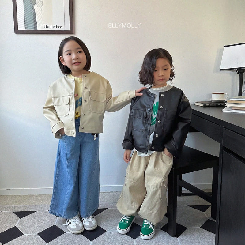 Ellymolly - Korean Children Fashion - #designkidswear - Slit Wide Jeans - 10