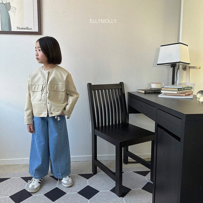 Ellymolly - Korean Children Fashion - #fashionkids - Slit Wide Jeans - 12