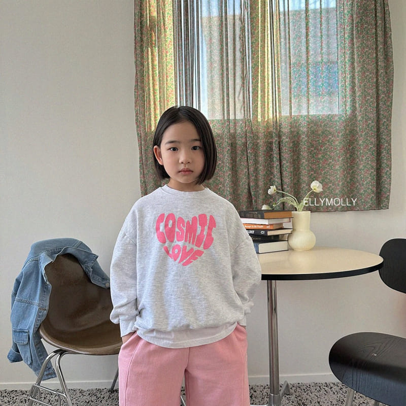 Ellymolly - Korean Children Fashion - #kidsshorts - Love Sweatshirt - 8