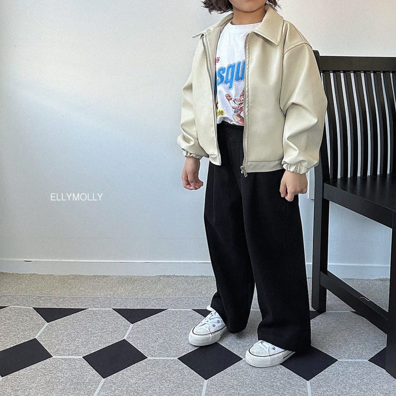 Ellymolly - Korean Children Fashion - #kidsshorts - Eco Leather Jacket - 3