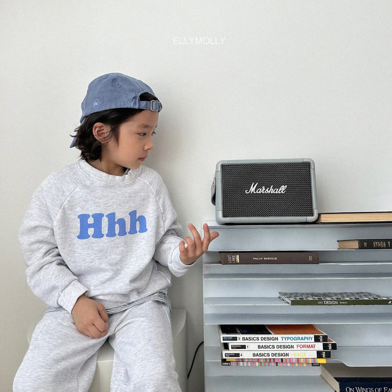 Ellymolly - Korean Children Fashion - #kidsstore - H Sweatshirt - 6