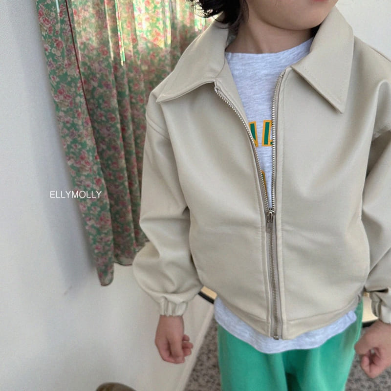 Ellymolly - Korean Children Fashion - #kidzfashiontrend - Eco Leather Jacket - 5