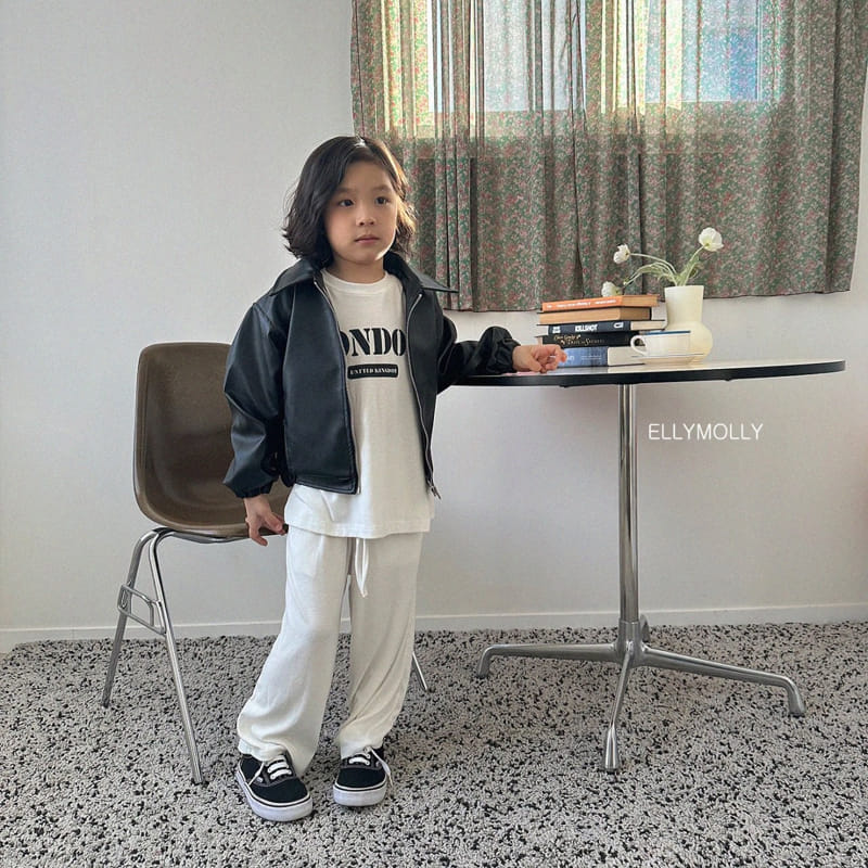 Ellymolly - Korean Children Fashion - #littlefashionista - Eco Leather Jacket - 7