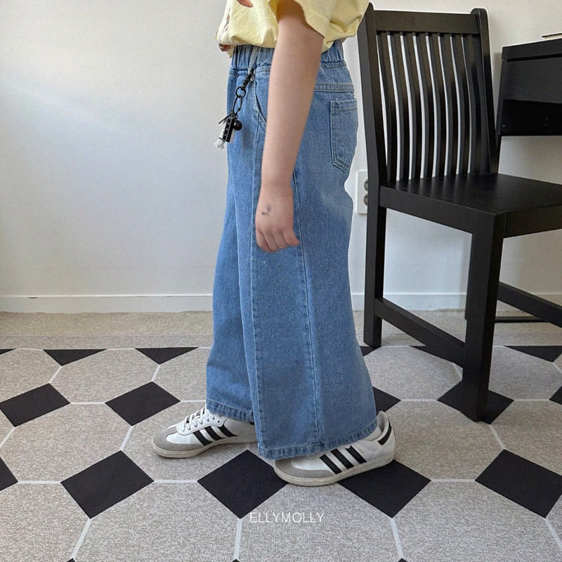 Ellymolly - Korean Children Fashion - #stylishchildhood - Slit Wide Jeans - 7