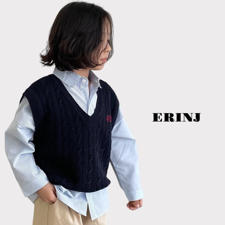 Erin J - Korean Children Fashion - #kidsshorts - Twist Knit Vest - 5