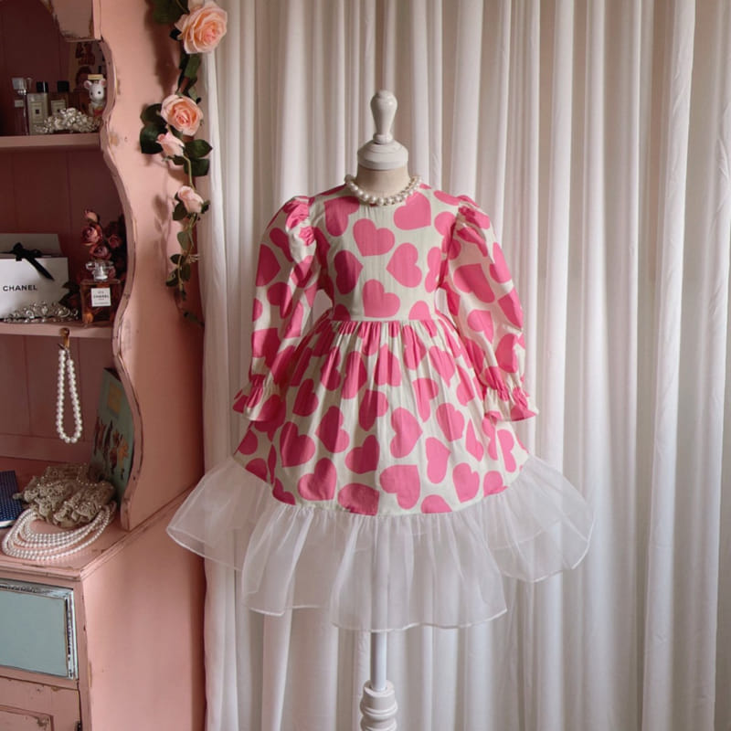 Eugenie Candies - Korean Children Fashion - #childofig - Pink Hearty One-piece - 3